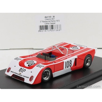 Trofeu Chevron B21 N 108 3rd Rampa De Penha 1972 C.gaspar Červená Bílá 1:43