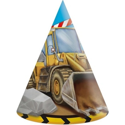 Procos Čepičky papírové Stavební stroje 6 ks – Zboží Dáma