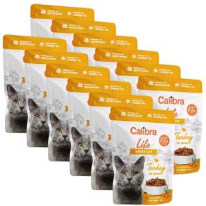 Calibra Cat Life Възрастен Пуйка в сос 12 x 85 г
