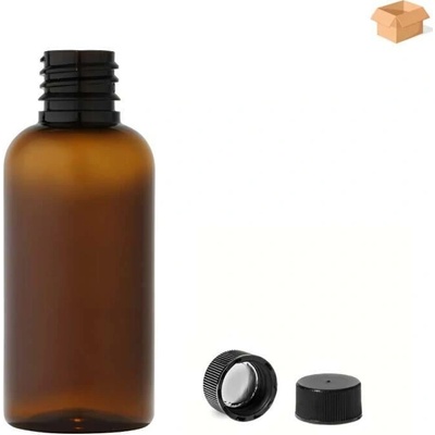 Via Plastová lahvička hněda s černým uzávěrem 50 ml 800 ks