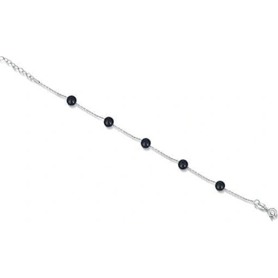 JwL Luxury Pearls Jemný náramok s čiernymi perlami JL0753