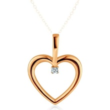 Savicki Prívesok srdce dvojfarebné zlato diamant B Z Z0767 00057 585 Z