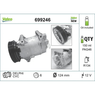 Kompresor, klimatizace VALEO 699246