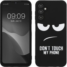 Pouzdro kwmobile s designem don't touch my phone Samsung Galaxy A14 5G černé