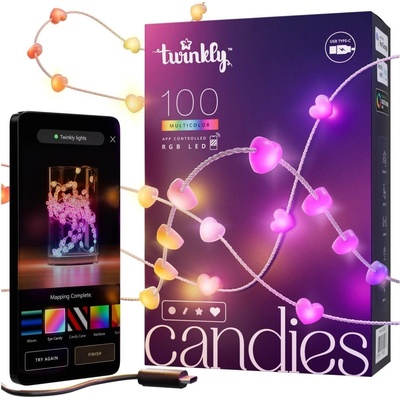 Twinkly TWKH200RGB-G LED RGB Stmievateľná vianočná reťaz 200xLED 14 m USB Wi-Fi TW0055