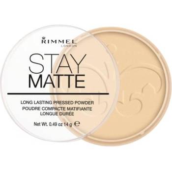 Rimmel London Stay Matte дълготрайна компактна пудра 14 g нюанс 001 Transparent