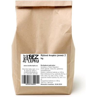 Život bez lepku Ryžová krupica jemná 2 kg