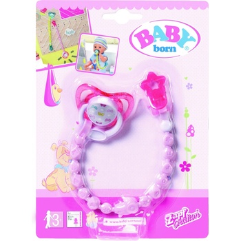 Zapf Creation Baby born Dudlík se sponkou 824474 1 růžový