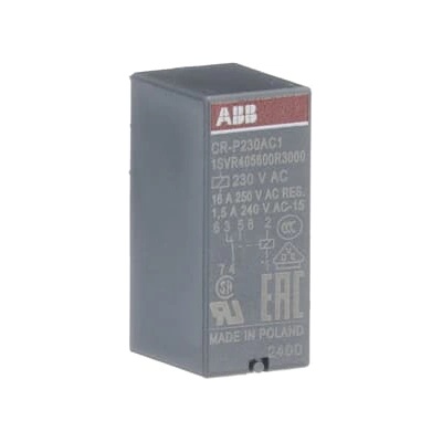 ABB Щепселно реле abb cr-p230ac1, 16a/230vac, 1no (m518410)