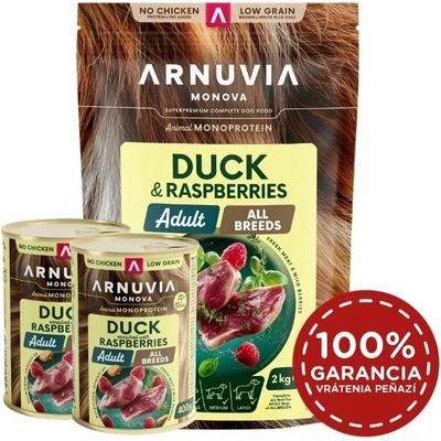Arnuvia Monova Dog Adult All Breeds Duck & Raspberries 2 kg