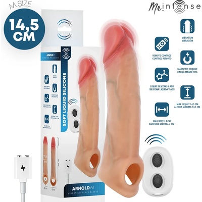 Вибриращ пенис удължител с дистанционно, 14, 5см. - Mr. Intense Arnold (D-245170)