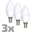 Solight žárovka LED E14 6W teplá bílá ECOLUX WZ431-3 3ks