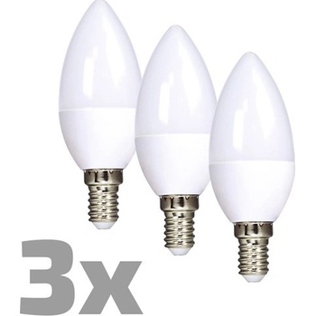 Solight žárovka LED E14 6W teplá bílá ECOLUX WZ431-3 3ks