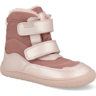 Dívčí zimní barefoot boty PRO-tex nut pink