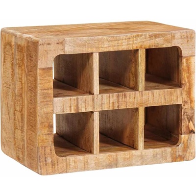 vidaXL Винен рафт Кафяво 44 x 30 x 35 см Солидно мангово дърво (4104573)