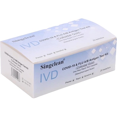 Singclean 3v1 kombinovaný test SARS-CoV-2/Chrípka A+B 100 ks