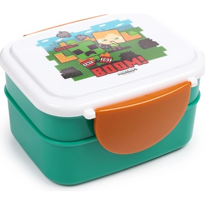 Svačinový box s příborem Minecraft SSS-BOOM