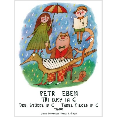 Tri kusy in C pre klavír Petr Eben