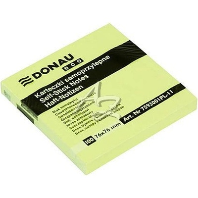 Donau samolepicí bloček 76x76mm/100ks Žlutý Eco – Sleviste.cz