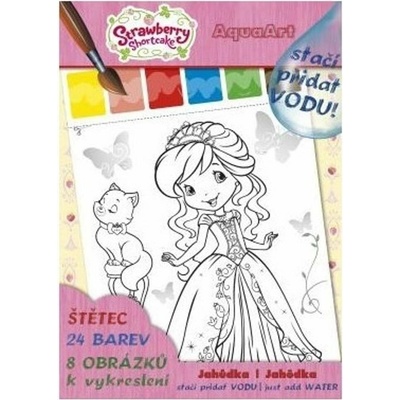Omaľovánka A4 Akim AquaArt stačí pridať vodu! Strawberry Shortcake