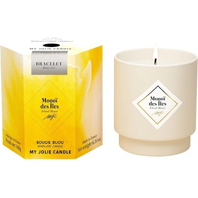 My Jolie Candle Vonná svíčka 36h s náramkem Silver Les Surprenantes Ostrov Monoi 320286