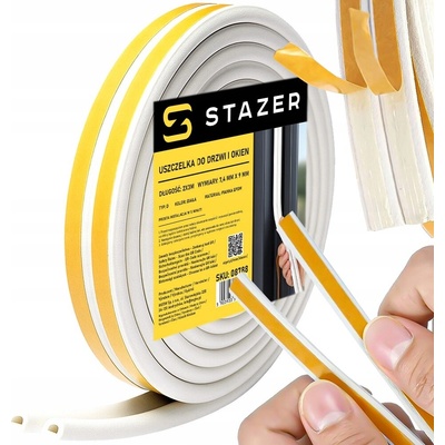 Vorel TO-76752 Těsnění do oken a dveří samolepící 9 x7,4 mm TYP D 6 m bílé