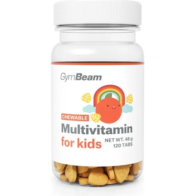 GymBeam Multivitamin, tablety na cucání pro děti 120 tablet pomeranč – Zbozi.Blesk.cz