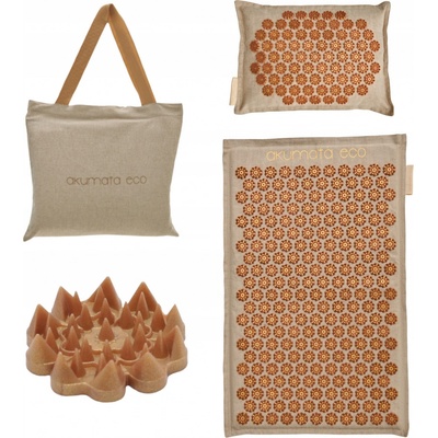 AKUMATA Akupresurní podložka ECO krémově-zlatá 72 x 40 cm