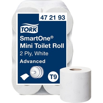 Tork Двупластова тоалетна хартия Tork - SmartOne Mini Advanced, T9, 12 х 620 листа (472193)