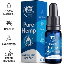 CBD Superhero Pure Hemp 5% CBD olej full spectrum 500 mg CBD 10 ml