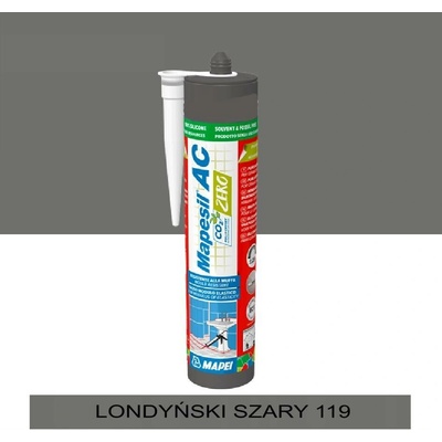 Silikon sanitarny Mapei Mapesil AC 119 londýnská šedá 310 ml