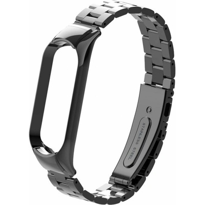 DEVEROUX OCELOVÝ ŘEMÍNEK PRO MIBAND 5 - ČERNÝ DEV0017