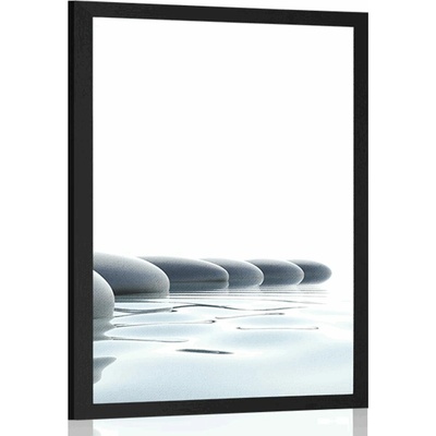 Plakát Zen kameny v řece - 40x60 no frame