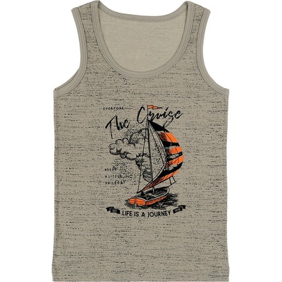 Evona chlapecký nátělník se širokými ramínky H písková