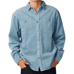 Rip Curl Мъжка риза с копчета Rip Curl Premium Surf Cord L/S Shirt - Citadel Blue (033-3085-0312)