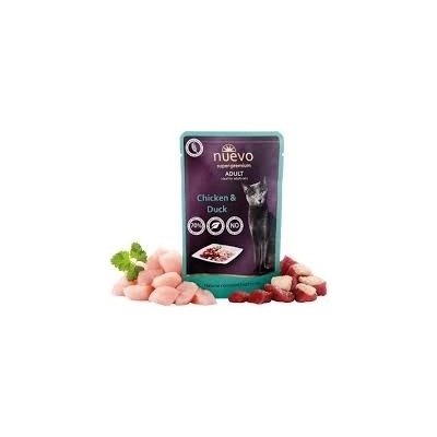 nuevo Cat Chicken & Duck - Пауч с пилешко и патешко месо за котки - 85 гр