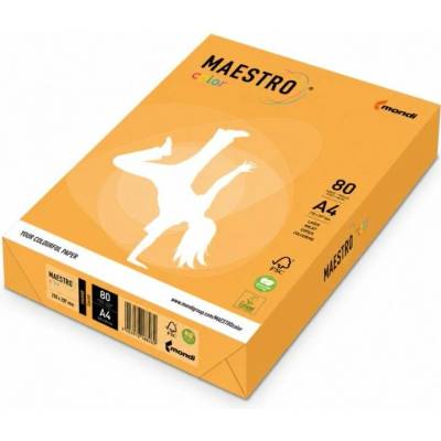 Maestro barevný papír A4,80g,500l, NEON oranžový