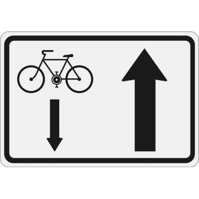 Dopravní značka E12a Jízda cyklistů v protisměru