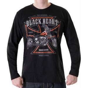 Black heart мъжка тениска black heart - motorcycle cross - ЧЕРЕН - 12546
