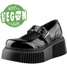 Altercore topánky s klinom Anabelle Vegan Black Patent