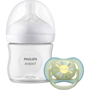 Philips Комплект за бебе Philips Avent Natural Response - Шише с биберон, 125 ml и залъгалка (SCD837/10) - ozone