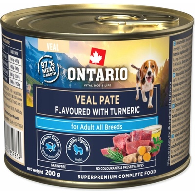 Ontario Adult teľacie pate s príchuťou kurkumy 200 g