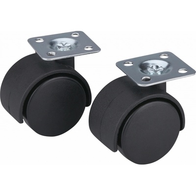 EXTOL CRAFT Kolieska otočné dvojité priemer 40 mm max 25 kg 2 ks