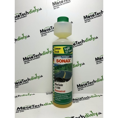 Sonax Letná kvapalina do ostrekovačov koncentrát 1:100 CITRÓN 250 ml
