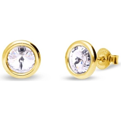Spark čiré stříbrné pozlacené se Swarovski Elements Tiny Bonbon Studs KRG1122SS29C Krystal