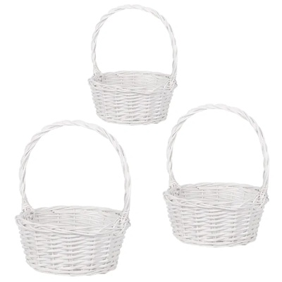 Комплект от кошници за яйца в бяло, кръгли (К86517)