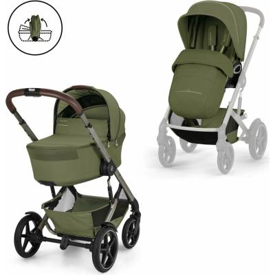 CYBEX Talos S Lux se skládací korbičkou Fold Cot Moss Green TPE 2026