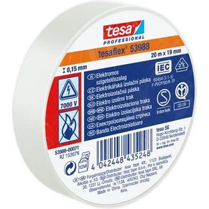 TESA Изолационна лента, 19 mm x 20 m, TESA "Professional", бяла 53988-00071-00 (53988-00071-00)