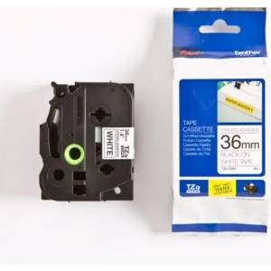 Brother TZe-S261 Tape, Black on White, Adhesive, 36mm, 8m (TZES261) - megamag