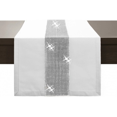 Mondo Běhoun Glamour se zirkony bílý Bílá 40x140 cm